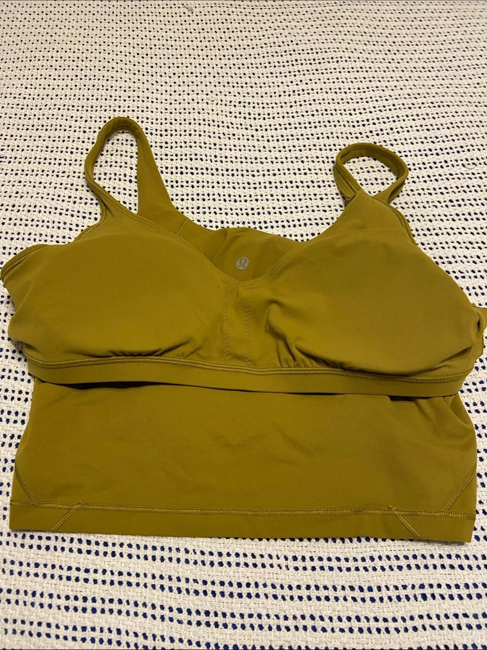 Lululemon Align Crop Tank Top in Auric Gold padding